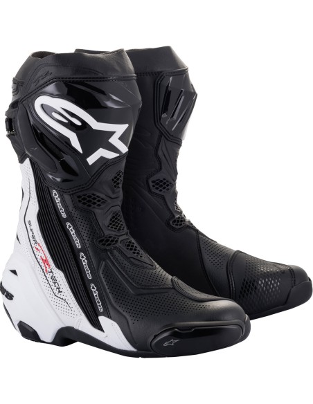 Botas Alpinestars Supertech R Vented | Negro y blanco