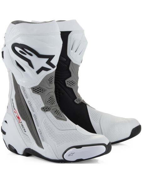 Botas Alpinestars Supertech R Vented | Blanco-gris-negro