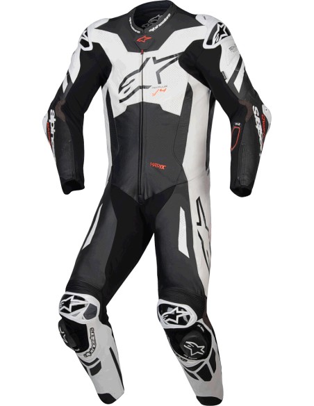 Mono Alpinestars Profesional GP Plus V4 Sprint | Negro-blanco-rojo fluor