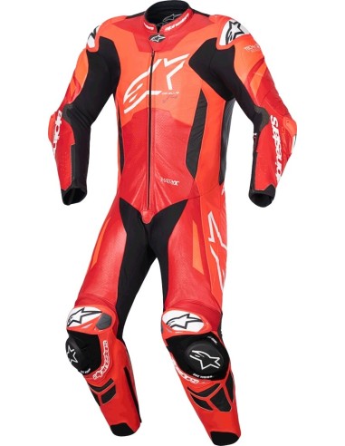 Mono Alpinestars Profesional GP Plus V4 Sprint | Negro-blanco-rojo fluor