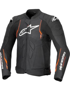 Chaqueta Alpinestars Dusk Airflow | Negro y rojo fluor