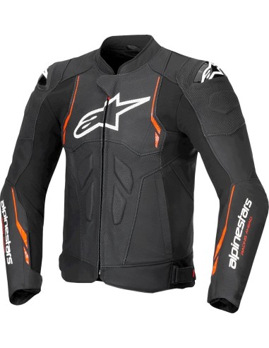 Chaqueta Alpinestars Dusk Airflow | Negro y rojo fluor