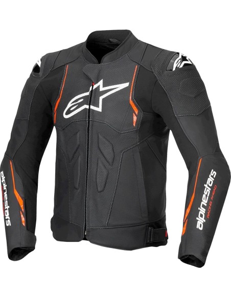 Chaqueta Alpinestars Dusk Airflow | Negro y rojo fluor