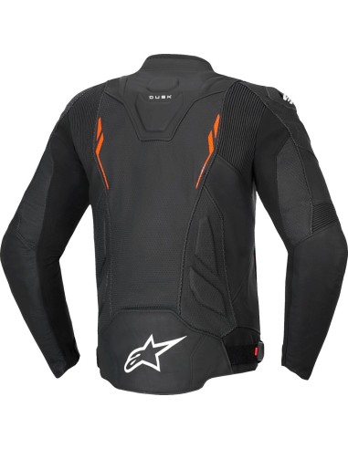 Chaqueta Alpinestars Dusk Airflow | Negro y rojo fluor