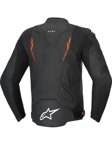 Chaqueta Alpinestars Dusk Airflow | Negro y rojo fluor