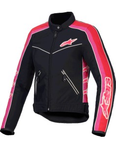 Chaqueta Alpinestars Stella T-Dyno WR | Negro-rojo brillo-fucsia