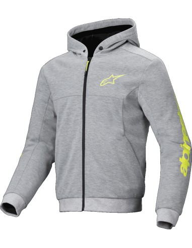 Sudadera Alpinestars Chrome V2 Sport | Gris y amarillo fluor