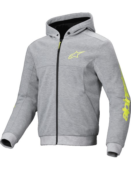 Sudadera Alpinestars Chrome V2 Sport | Gris y amarillo fluor