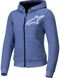 Sudadera Alpinestars Stella Chrome V2 Sport | Azul violeta y blanco
