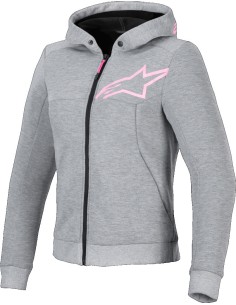 Sudadera Alpinestars Stella Chrome V2 Sport | Gris y rosa fluor