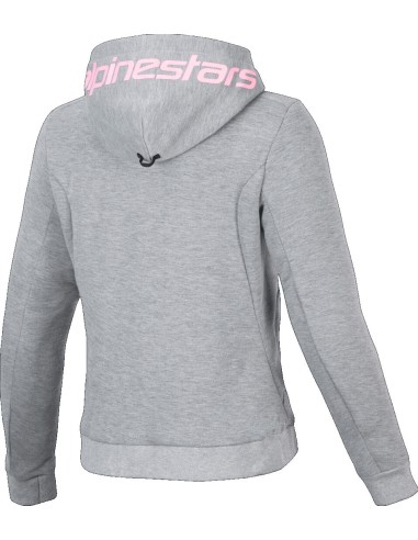Sudadera Alpinestars Stella Chrome V2 Sport | Gris y rosa fluor