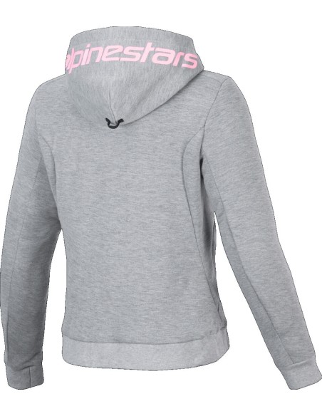 Sudadera Alpinestars Stella Chrome V2 Sport | Gris y rosa fluor