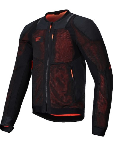 Chaqueta Alpinestars Troop-Air Pro | Negro y rojo fluor