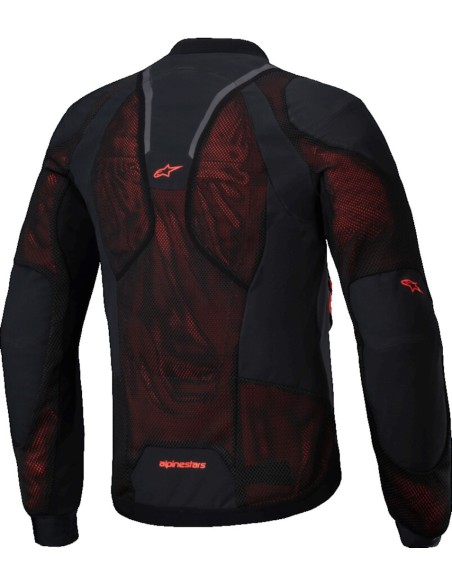Chaqueta Alpinestars Troop-Air Pro | Negro y rojo fluor