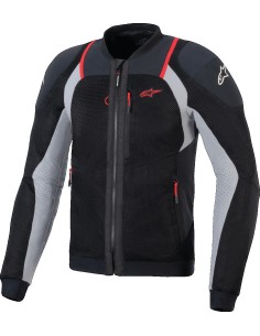 Chaqueta Alpinestars Troop-Air Pro | Negro-gris-rojo brillo