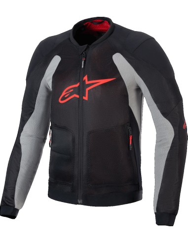 Chaqueta Alpinestars Troop-Air | Negro-gris-rojo brillo