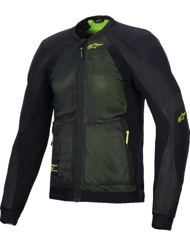 Chaqueta Alpinestars Troop-Air | Negro-gris-rojo brillo