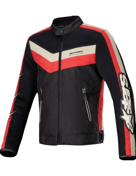 Chaqueta Alpinestars T-Dyno Air | Negro-rojo brillo-marfil