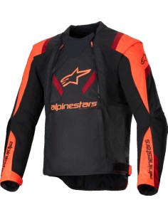 Chaqueta Alpinestars T-Stunt Air | Negro-rojo fluor-rojo oscuro