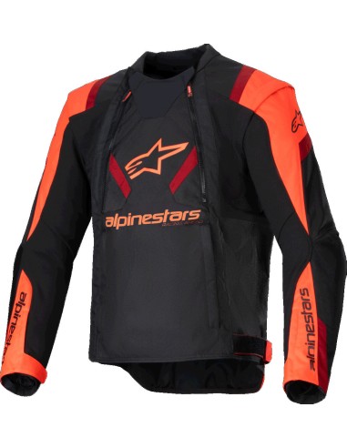 Chaqueta Alpinestars T-Stunt Air | Negro-rojo fluor-rojo oscuro