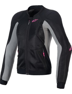 Chaqueta Alpinestars Stella Troop-Air | Negro-gris-rosa fluor