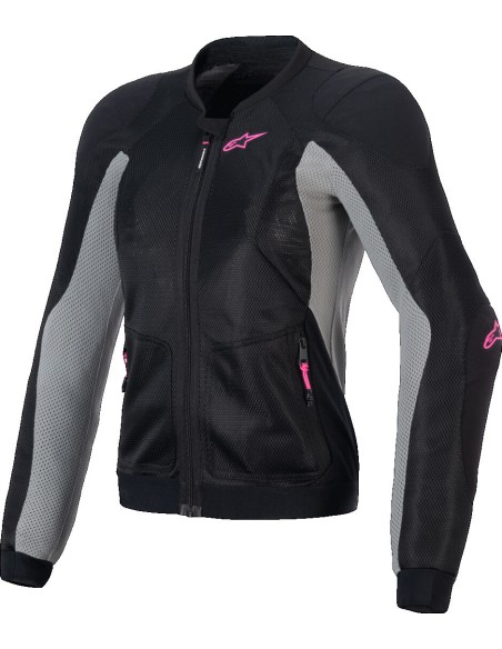 Chaqueta Alpinestars Stella Troop-Air | Negro-gris-rosa fluor