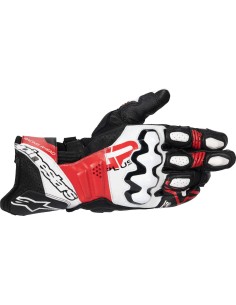 Guantes Alpinestars GP Plus R V3 | Negro-blanco-rojo brillo