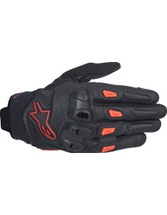 Guantes Alpinestars SP X 7 | Negro-rojo oscuro-rojo fluor