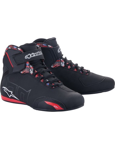 Zapatillas Alpinestars Sektor FQ20 | Negro y rojo brillo