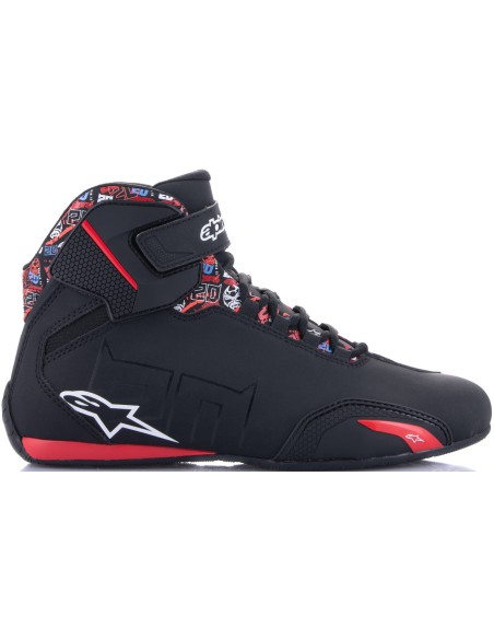 Zapatillas Alpinestars Sektor FQ20 | Negro y rojo brillo