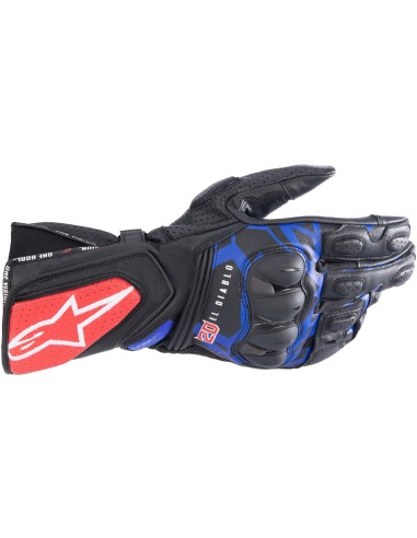 Guantes Alpinestars SP-8 V3 Monster FQ20 | Negro-azul-rojo brillo-verde