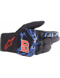 Guantes Alpinestars Copper FQ20 | Negro-azul-rojo brillo