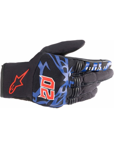 Guantes Alpinestars Copper FQ20 | Negro-azul-rojo brillo