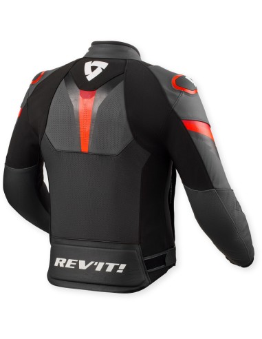 Chaqueta Revit Quantum 3 | Negro y rojo neón