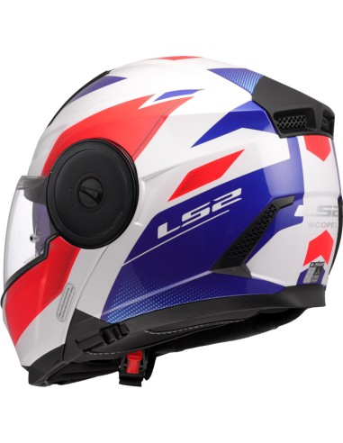 Casco LS2 Scope II Duria | Blanco-azul-rojo