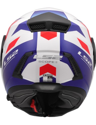 Casco LS2 Scope II Duria | Blanco-azul-rojo