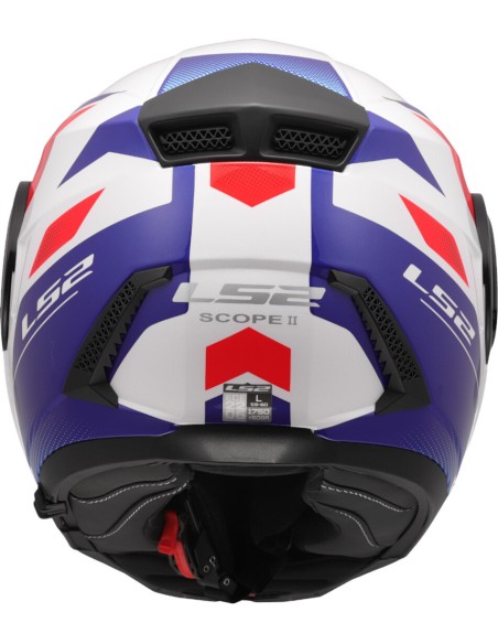 Casco LS2 Scope II Duria | Blanco-azul-rojo