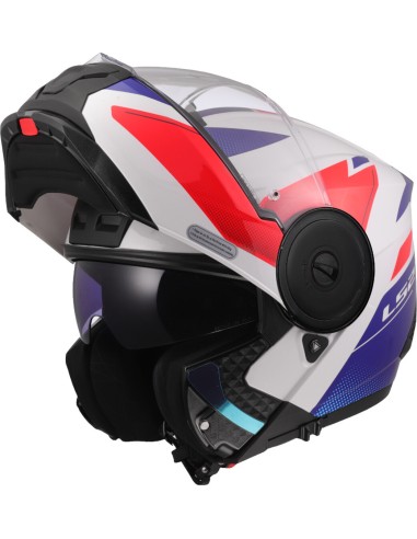 Casco LS2 Scope II Duria | Blanco-azul-rojo