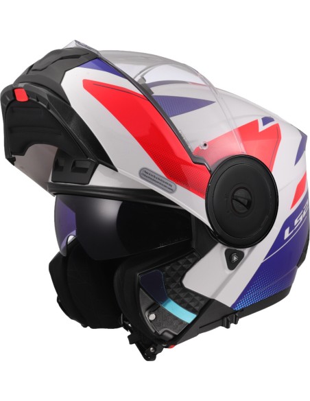 Casco LS2 Scope II Duria | Blanco-azul-rojo