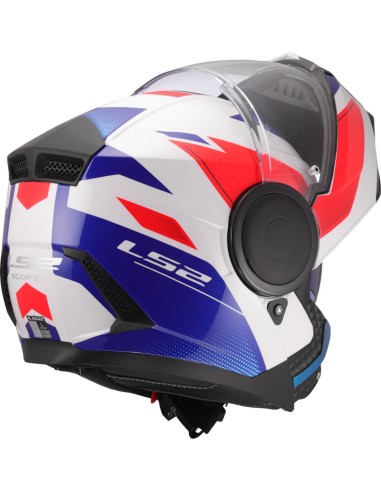Casco LS2 Scope II Duria | Blanco-azul-rojo