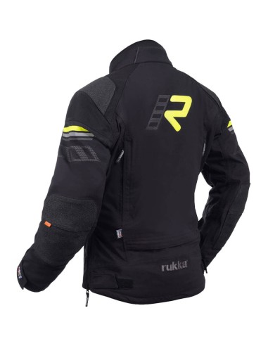 Chaqueta Rukka Armatou-R | Negro y amarillo fluor