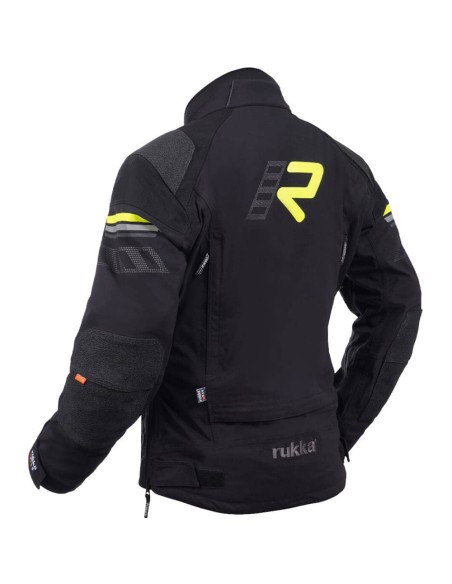 Chaqueta Rukka Armatou-R | Negro y amarillo fluor