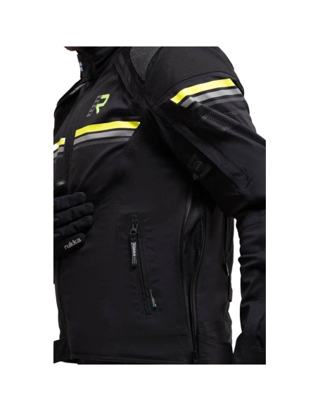 Chaqueta Rukka Armatou-R | Negro y amarillo fluor