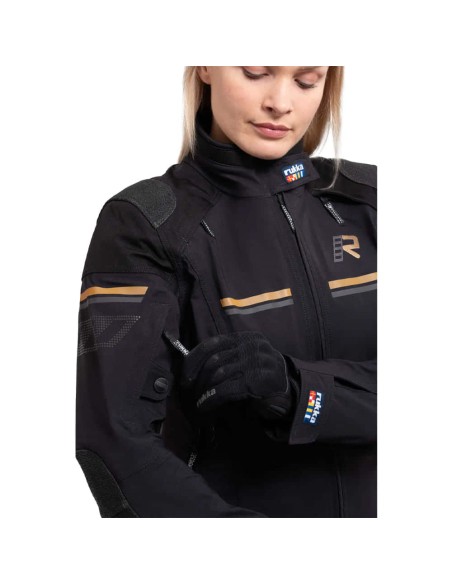 Chaqueta Rukka Armatou-R Mujer | Negro y dorado