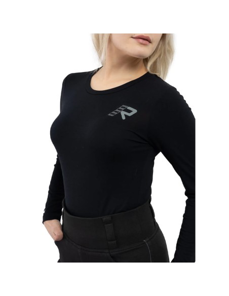 Camiseta Rukka Outlast LS Mujer | Negro y gris