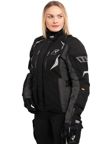 Chaqueta Rukka Venturina | Negro-gris-blanco