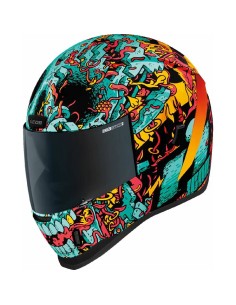 Capacete Icon Airform Munchies MIPS | azul e verde