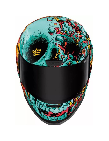 Capacete Icon Airform Munchies MIPS | azul e verde