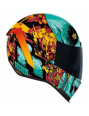 Capacete Icon Airform Munchies MIPS | azul e verde