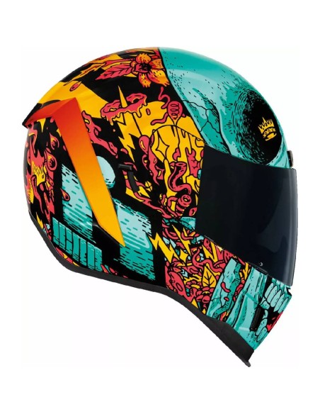 Capacete Icon Airform Munchies MIPS | azul e verde